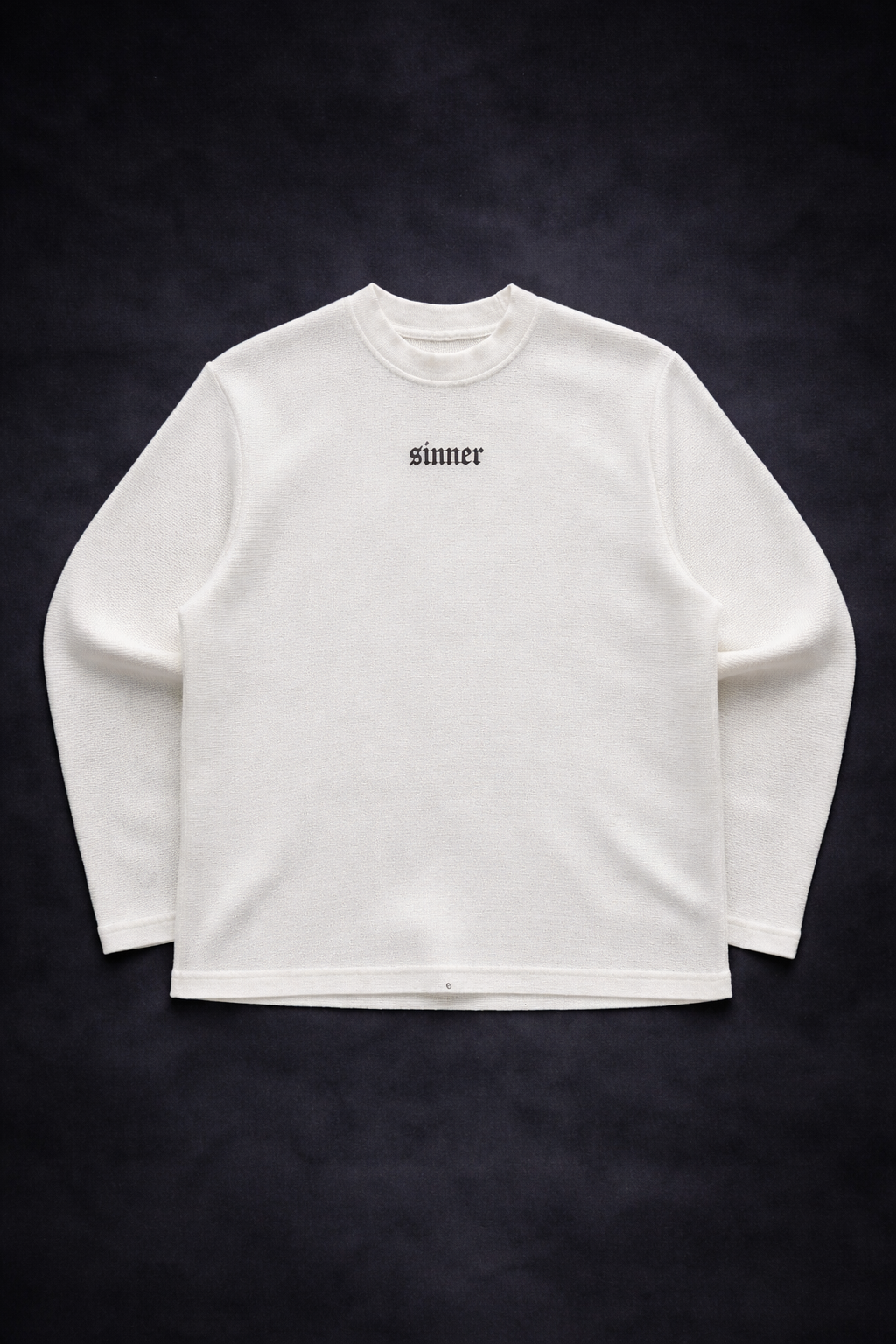 SINNER WAFFLE KNIT CROPPED TEE