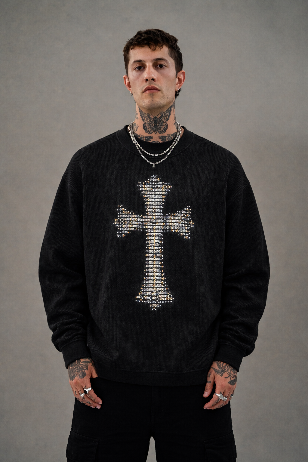 REDEMPTION WAFFFLE KNIT CROPPED TEE