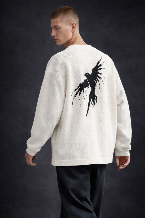 SINNER WAFFLE KNIT CROPPED TEE